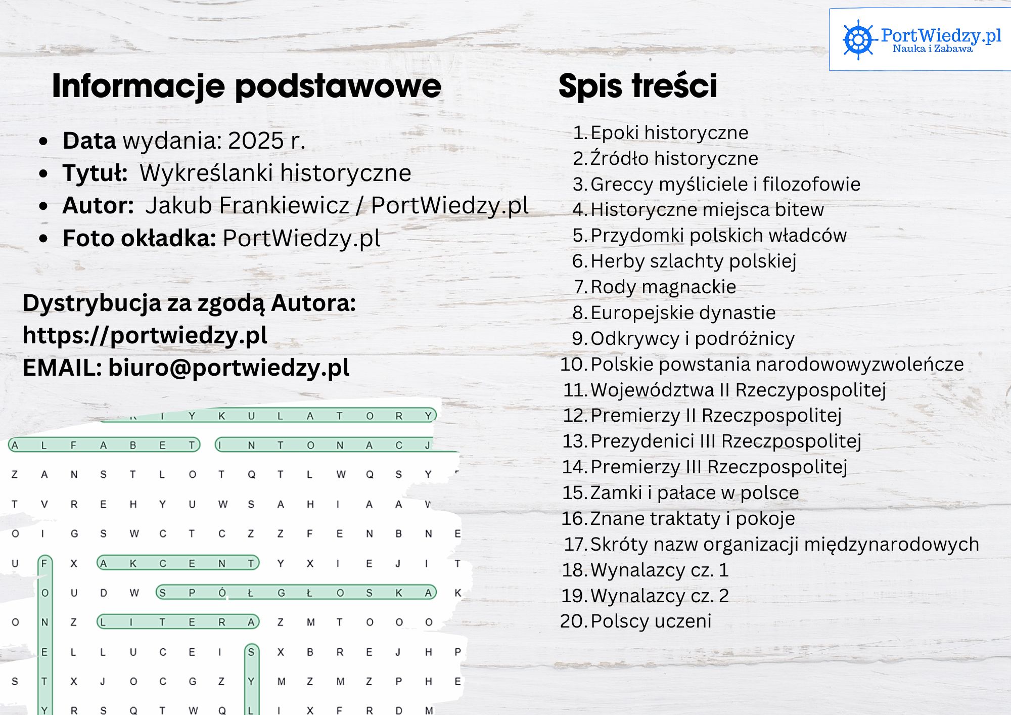 Historyczne Wykreślanki 8 Historyczne Wykreślanki - obrazek 2